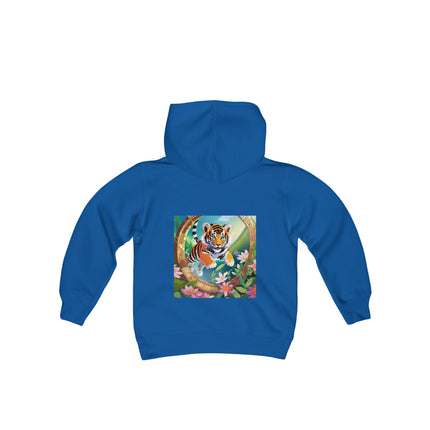 Majestic Tiger Youth Hooded Sweatshirt – Strength, Courage & Bold Adventure