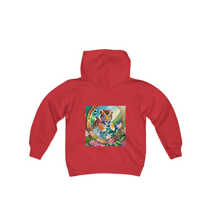 Majestic Tiger Youth Hooded Sweatshirt – Strength, Courage & Bold Adventure
