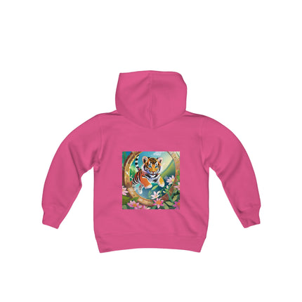 Majestic Tiger Youth Hooded Sweatshirt – Strength, Courage & Bold Adventure