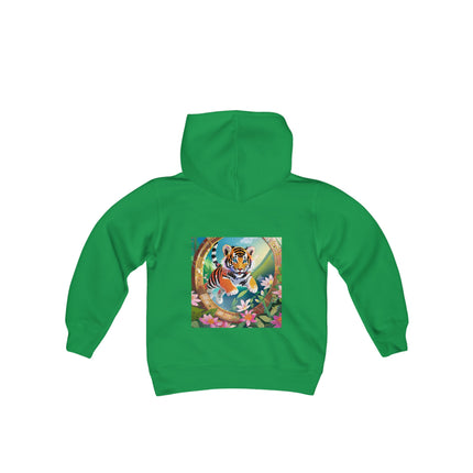 Majestic Tiger Youth Hooded Sweatshirt – Strength, Courage & Bold Adventure