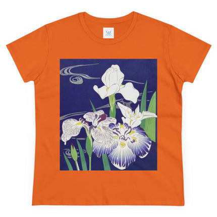 Irises by Kogyo Tsukioka Women's Midweight Cotton Tee