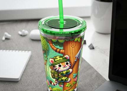Stealthy Stripes Sunsplash Tumbler with Straw, 16oz