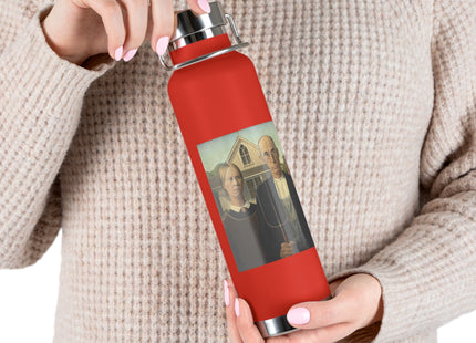 American Gothic by Grant Wood Copper Vacuum Insulated Bottle, 22oz