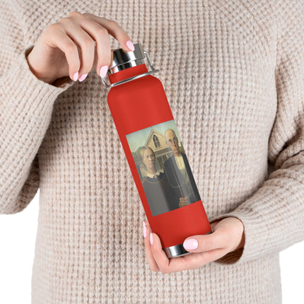 American Gothic by Grant Wood Copper Vacuum Insulated Bottle, 22oz