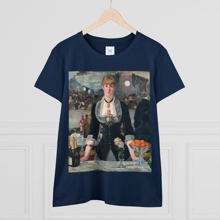 A Bar at the Folies-Bergère by Edouard Manet Women's Midweight Cotton Tee