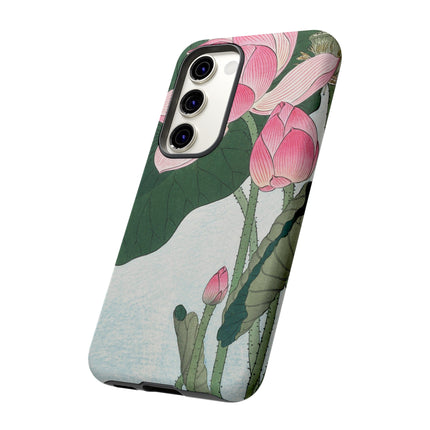 Blooming Lotus Flowers by Ohara Koson Phone Cases