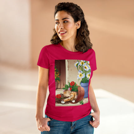 Blooming Serenity Women's Midweight Cotton Tee