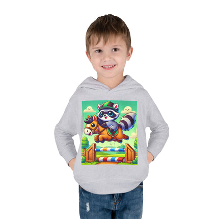 Raccoon Rider Toddler Pullover Fleece Hoodie