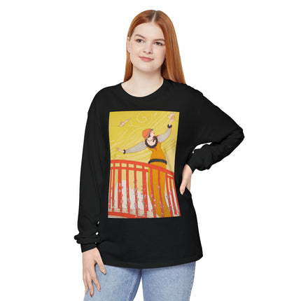 La Passerelle by Charles Martin Garment-dyed Long Sleeve T-Shirt