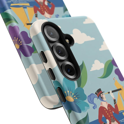 🌊🔭 The Lady Of The Seaside Lookout Phone Case – Art Deco Nautical Adventure