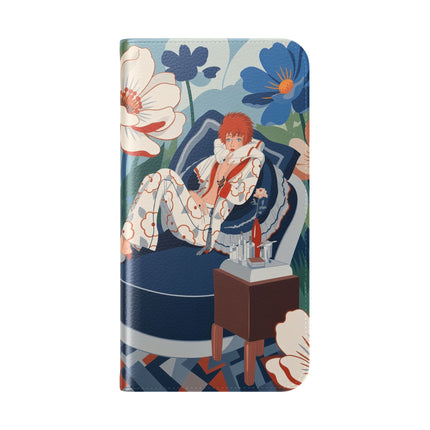 🌺🪞 The Lady Of The Grand Flower Salon Flip Case – Art Deco Floral Elegance