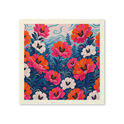 🦋🌺 The Butterfly Blossom Garden Napkins – Art Deco Floral Whimsy
