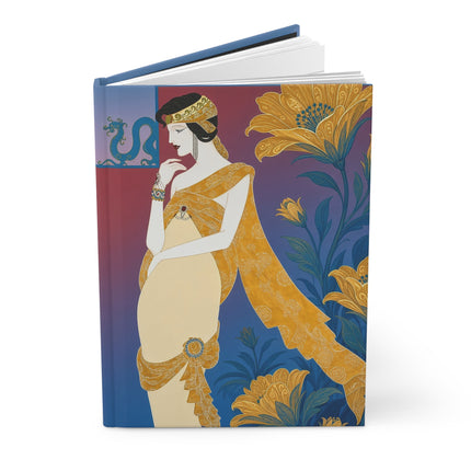 🌼✨ The Golden Garden Empress Hardcover Journal – Art Deco Floral Elegance