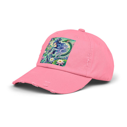 Fairy of the Koi Pond Unisex Distressed Cap