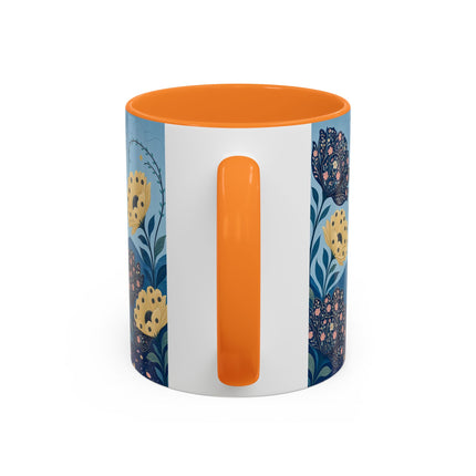 🌼🦋 The Enchanted Butterfly Garden Promenade Colorful Mug – Art Deco Floral Whimsy
