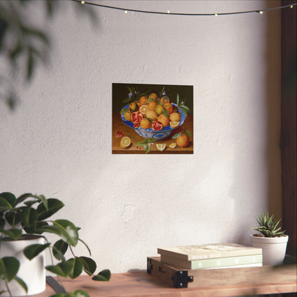 Still Life with Lemons, Oranges, and a Pomegranate by Jacob van Hulsdonck Matte Horizontal Posters