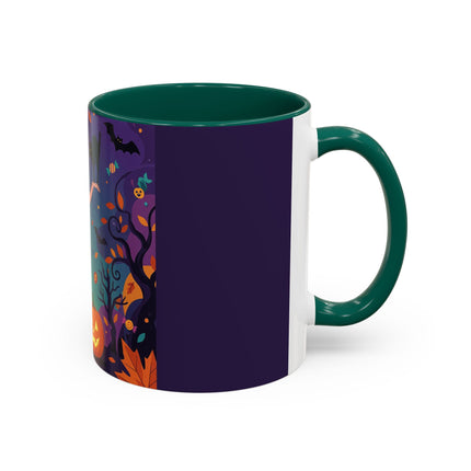 🐈‍⬛🎃 The Midnight Black Cat Masquerade Colorful Mug – Whimsical Halloween Elegance