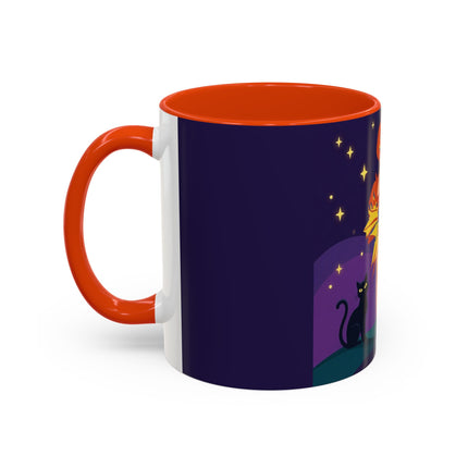 🎃🕯️ Moonlit Pumpkin Masquerade Colorful Mug – Whimsical Halloween Charm