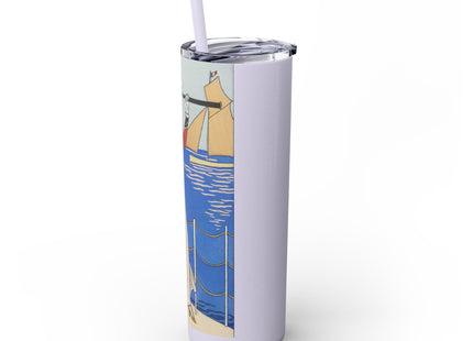 Costume de Yacht by George Barbier Skinny Tumbler with Straw, 20oz