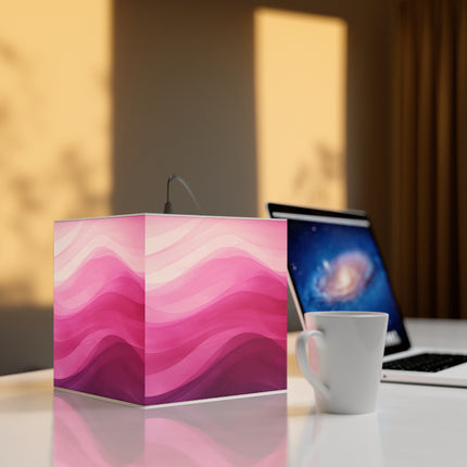 Autumn Serenade in Fuchsia and Pink Light Cube Lamp