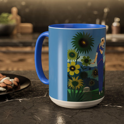 The Secret Language Of Flowers Colorful Mugs – Art Deco Botanical Elegance