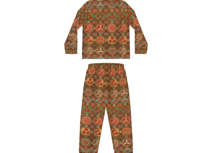 Japanese Fan Pattern by G.A. Audsley Women's Satin Pajamas (AOP)