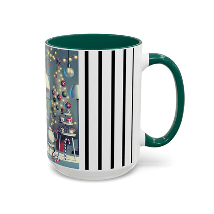 Whimsical Christmas Tea Party Colorful Mugs (11oz, 15oz)