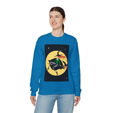 A Witch’s Moonlit Flight Unisex Heavy Blend™ Crewneck Sweatshirt