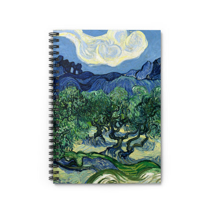 Olive Trees by Vincent Van Gogh Spiral Notebook - Ruled Line