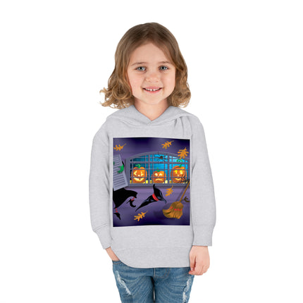 Whimsical Halloween Mischief Toddler Pullover Fleece Hoodie