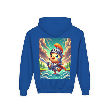 Valiant Duck Youth Hooded Sweatshirt – Courage, Adventure & Playful Heroism