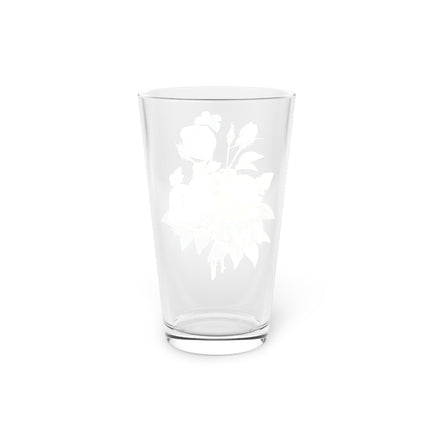 Yellow Rose and Cabbage Rose Botanical Illustration by Pierre-Joseph Redouté Glass, 16oz