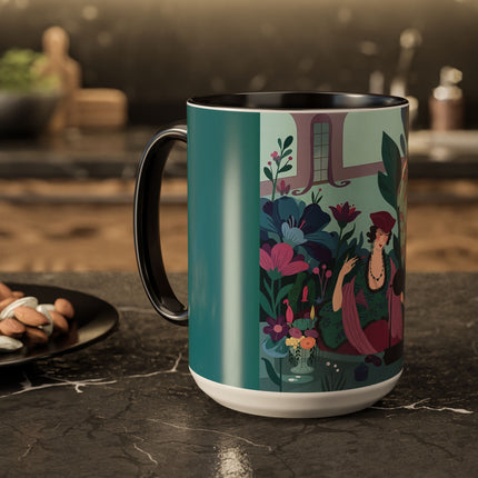 The Ladies Of The Secret Masquerade Colorful Mugs – Art Deco Floral Mystery