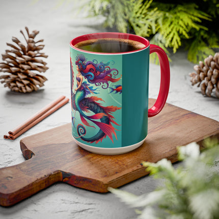 Mermaid & Sea Dragon Mug – Ocean Guardian & Mythic Beauty