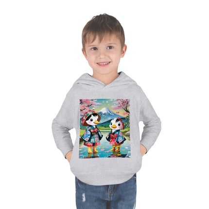Rainy Day Ducks Toddler Pullover Fleece Hoodie