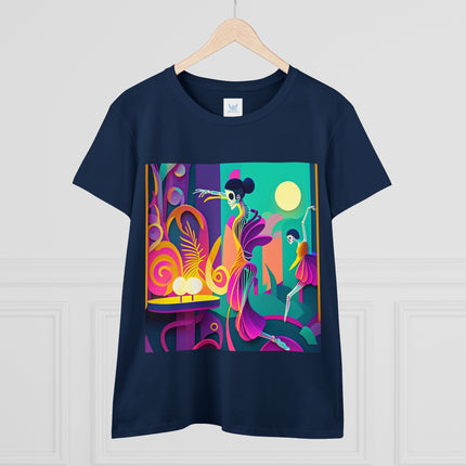 Dance of the Skeleton Ballerinas Women's Midweight Cotton Tee