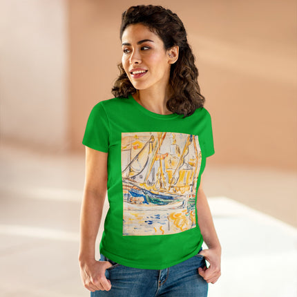 Saint-Tropez by Paul Signac Women's Midweight Cotton Tee