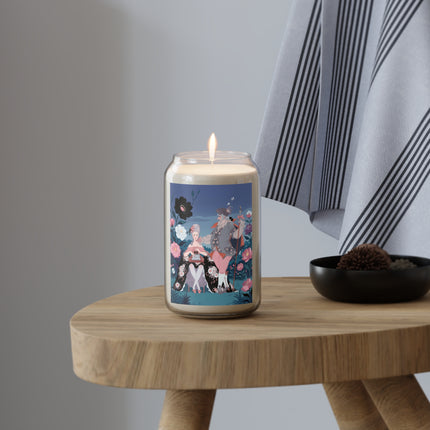 🌸🎩 The Garden Courtship Scented Soy Candle – Art Deco Floral Romance