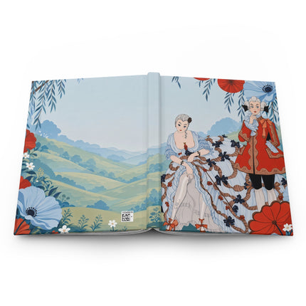 🌺🎀 The Lady Of The Country Garden Courtship Hardcover Journal – Art Deco Floral Romance