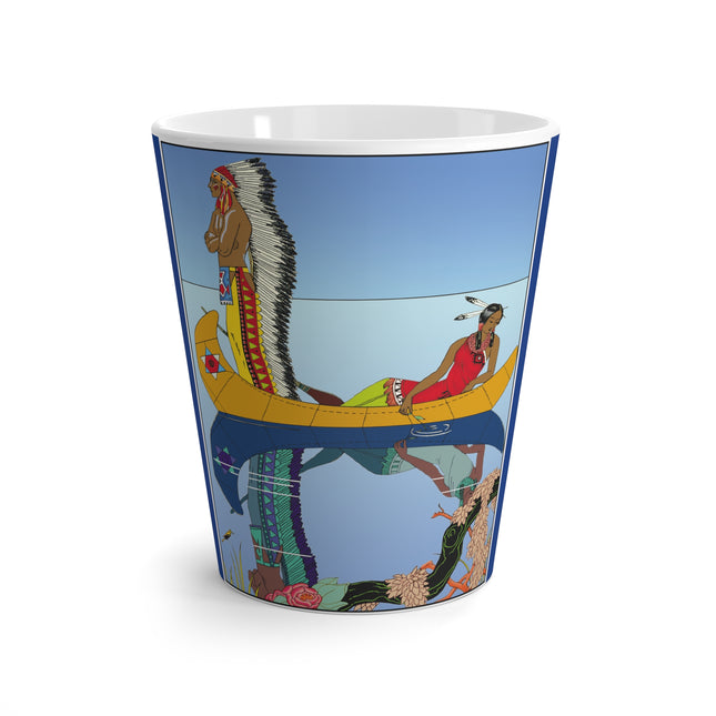Le long du Missouri (Indian couple on the Missouri River) by George Barbier Latte Mug