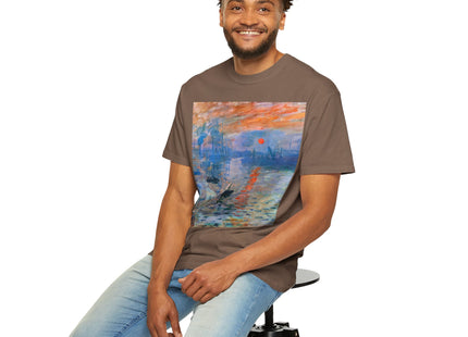 Sunrise by Claude Monet Unisex Garment-Dyed T-shirt