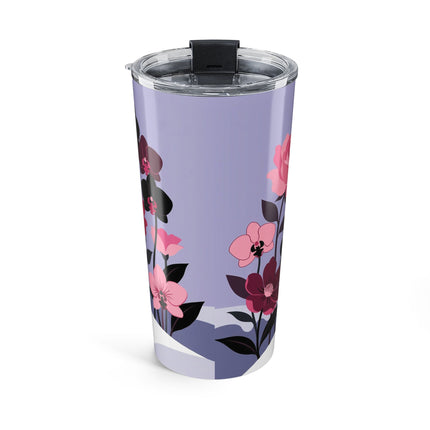 🌹❄️ The Lady Of The Winter Orchid Garden Tumbler – Art Deco Floral Elegance
