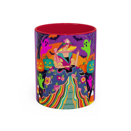 🌈👻 The Rainbow Ghost Masquerade Colorful Mug – Colorful Halloween Charm