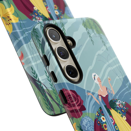 🌹🌿 The Willow Garden Promenade Phone Case – Art Deco Floral Elegance