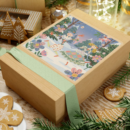 🎭🎄 The Christmas Harlequin Dance Kiss-Cut Sticker – Whimsical Holiday Fantasy