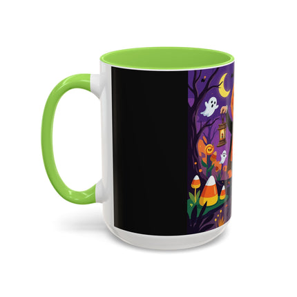 🎃🏮 The Pumpkin Gentleman's Moonlit Stroll Colorful Mug – Whimsical Halloween Charm