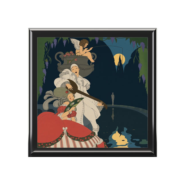 🌙🎶 The Moonlight Serenade Jewelry Box – Art Deco Romantic Nocturne