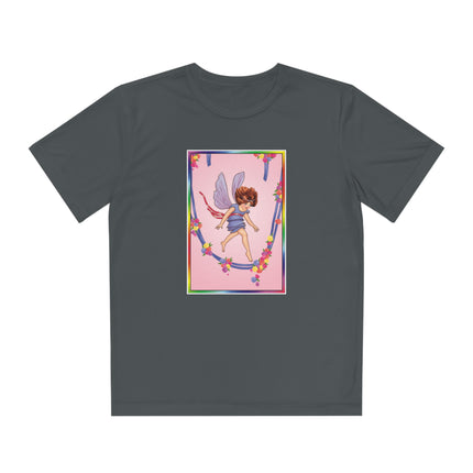 A Playful Fairy Jumps Rope Youth Competitor Tee – Magical Motion & Whimsical Joy