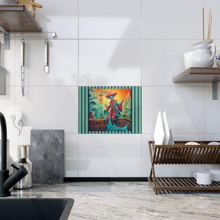 Skeleton Crew of the Misty Seas Ceramic Tile