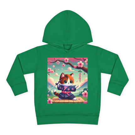 Samurai Kitten Toddler Pullover Fleece Hoodie